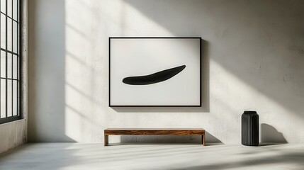 Elegant black horizontal picture frame, minimalist design, perfect for showcasing art or cherished memories, versatile for any decor style, inviting creativity and personalization