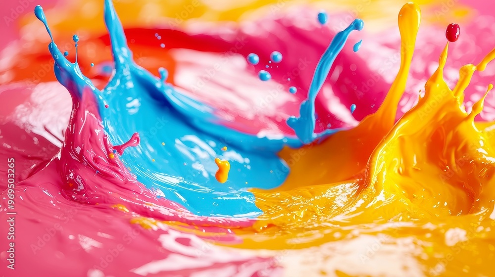 Poster vibrant cmyk color glasses displayed in isolation, bright and bold hues, emphasizing artistic potent