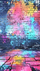 Creative colorful grafitti background. Modern urban art.