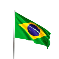 flag brazil isolated on white