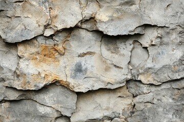 Fototapeta premium A Close-Up of a Cracked and Weathered Stone Wall