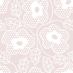 A subtle floral pattern with light pink hues, ideal for backgrounds or textile designs.
