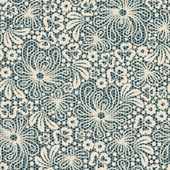 A textured pattern featuring abstract floral designs in muted tones.