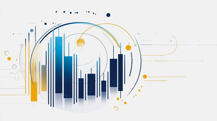 Obraz premium charts and graphs with statistics to innovative analyze business potential and forecast future development of companies growth.