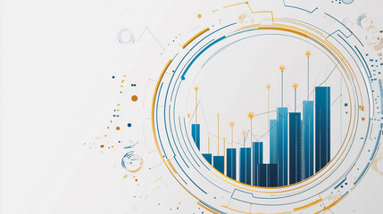 Obraz premium charts and graphs with statistics to innovative analyze business potential and forecast future development of companies growth.
