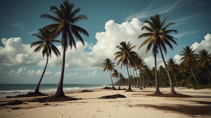 Palm Trees on a Tropical Beach