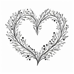 Heart Shaped Floral Design with Berries