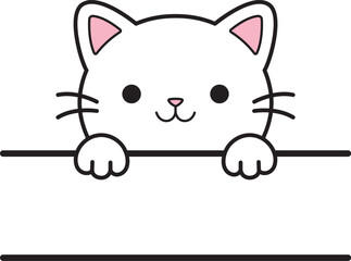 Cat Split Monogram on a white background