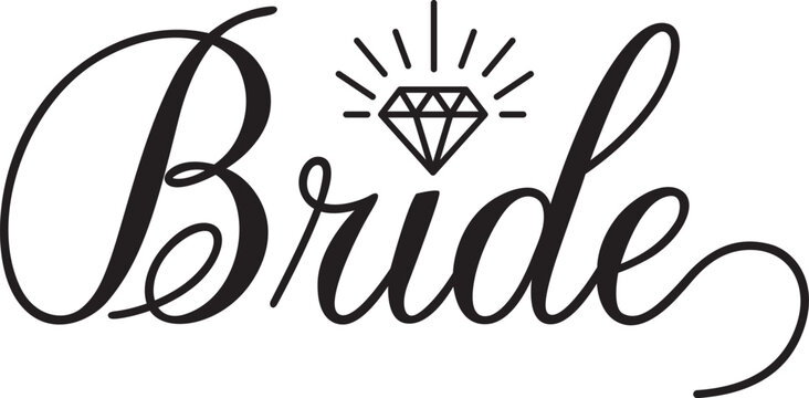 Bride bachelorette party on a white background