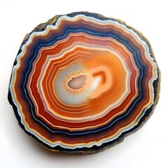 Sliced and polished Laguna Agate from Mexico.