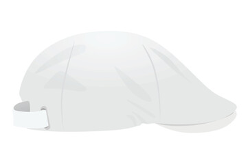 White beret cap. vector illustration