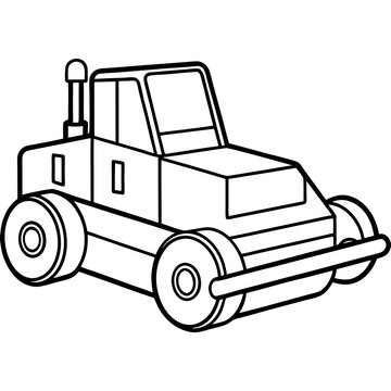 recommend clip art: paver machine outline coloring book page line art drawing