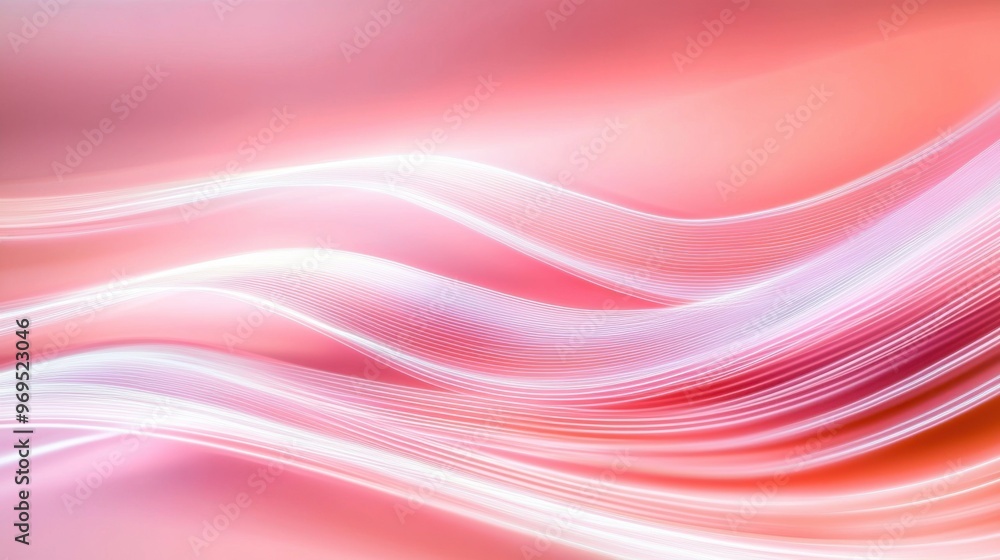 Aufkleber a soft, flowing abstract background with gentle pink waves, creating a serene and calming atmosphere