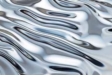 Abstract Silver Liquid Swirl Texture 