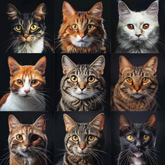 Beautiful pedigree cats,pure cats,photoset of cats