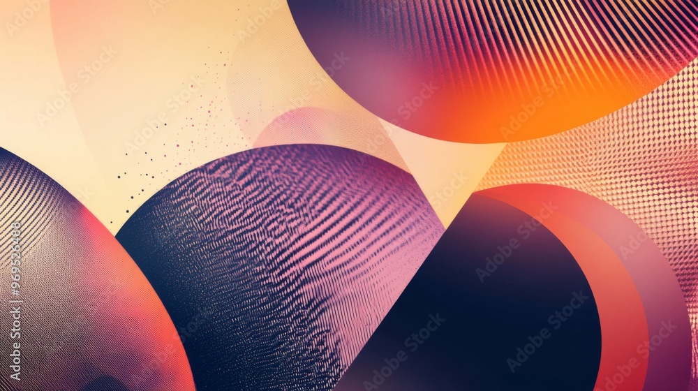 Poster detailed shot of a sleek, abstract graphic with geometric patterns and gradients, showcasing a profe