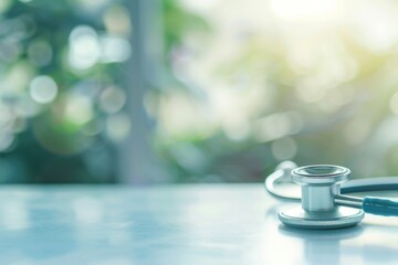 Close up of medical stethoscope physician medicine.