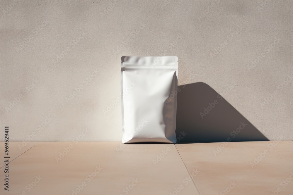 Wall mural coffee packaging shadow white simplicity.