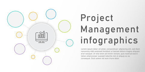Data presentation format Interconnected graphs in infographic format showing statistical results.