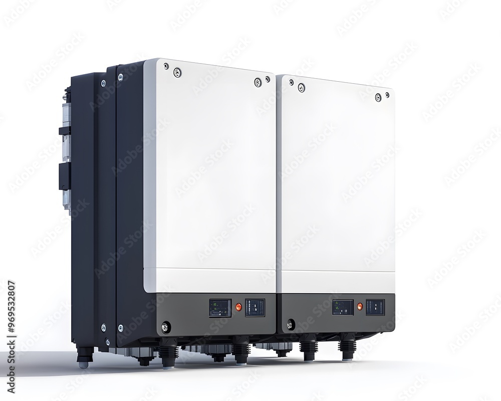 Poster modern energy storage solution featuring sleek design and advanced technology for efficient performa