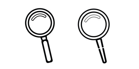Search Icon vector illustration, magnifying glass symbol, search icon clip art , zoom in and zoom out symbol, Magnifying glass sign isolated.