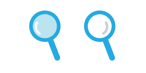 Magnifying glass icon, magnifier or loupe sign. Search icon.