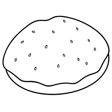 recommend clip art: pita outline coloring book page line art drawing