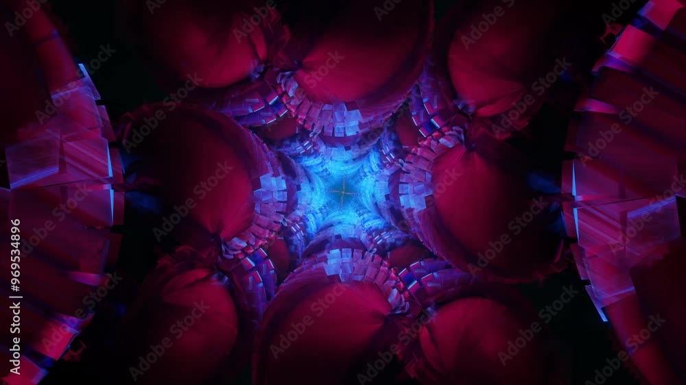 Aufkleber colorful, abstract visuals with flashing strobes in a futuristic vj loop.