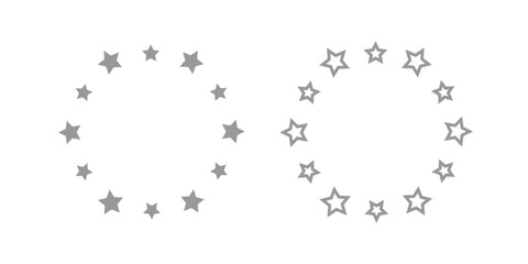 Stars in circle icon set vector illustration graphic design. stars in circle pattern Logo Template Vector.