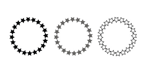 Stars in circle icon. stars circle pattern stencil. Abstract background with stars in circle. infographics, chart, presentation, app, Simple logo vector illustration