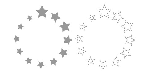 Stars in circle icon. stars circle pattern stencil. Abstract background with stars in circle. infographics, chart, presentation, app, Simple logo vector illustration