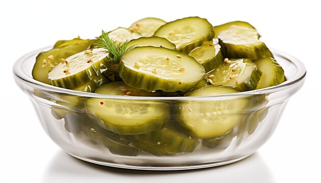 bowl of cucumber, pickel