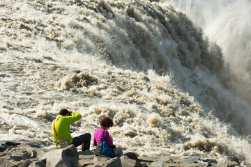 Dettifoss la cascata più potente d'Europa nel nord del''islanda