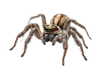 Fototapeta premium Close-up image of a detailed spider isolated on a transparent background. showcasing intricate patterns and textures.