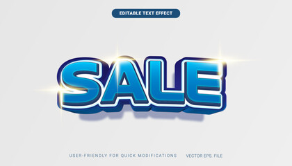 Premium Editable text effect Bold Sale discount deals Light gray gradient banner vector