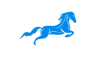 Colorful horse logo design template