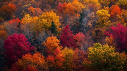 Vibrant Autumn Forest: A Symphony of Colors