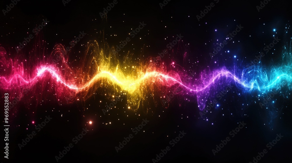 Aufkleber abstract colorful glowing wave in space. this photo is perfect for creating backgrounds for websites