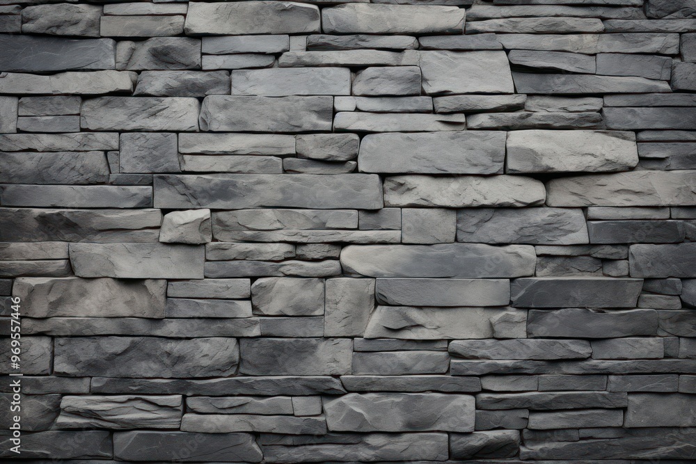 Wall mural Grey flagstone wall architecture backgrounds.