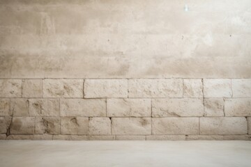 Fototapeta premium Light travertine concrete wall architecture backgrounds.