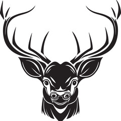 Deer head illustration vector .