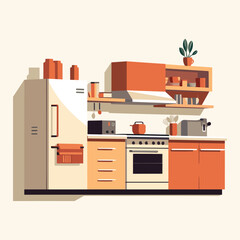 modern kitchen illustration