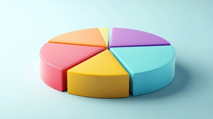 Colorful Pie Chart for Data Visualization and Business Analytics