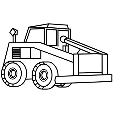recommend clip art: road reclaimer machine outline coloring book page line art drawing