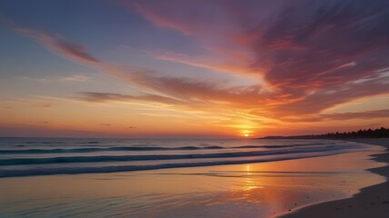 sunset on the beach