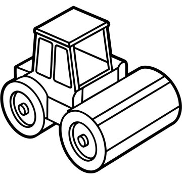 recommend clip art: road roller machine outline coloring book page line art drawing