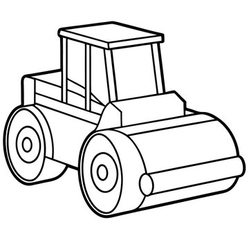 recommend clip art: road roller machine outline coloring book page line art drawing