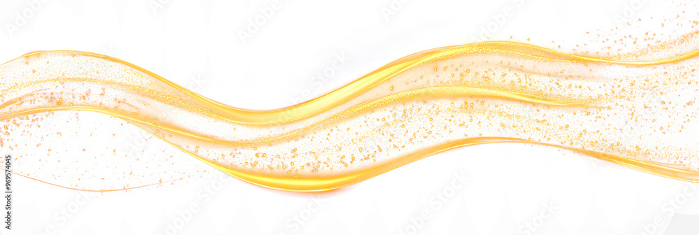 Aufkleber luxury abstract shiny golden wave on transparent background. design element. elegant gradient gold c