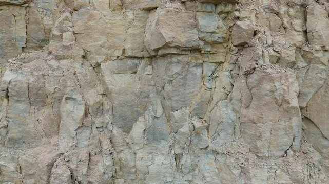 Aerial Video Panga Coastal Cliff and Lighthouse, Northern Shore of Saaremaa Island Near Kuressaare, Baltic Sea. Saaremaa, Estonia. 4K Panoramic Aerial Video of The Panga Cliffs