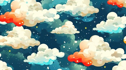 Cloud pattern sky wallpaper